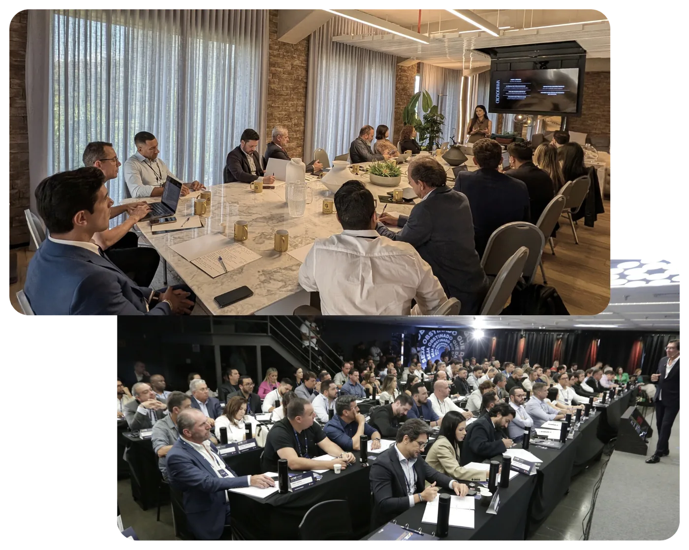 Workshops e treinamentos conduzidos pela Elevah com equipes e lideranças